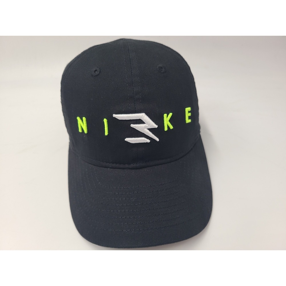 Youth Nike 3Brand Dual Logo Adjustable Hat Cap Cotton Swoosh Logo Boy Girl Black